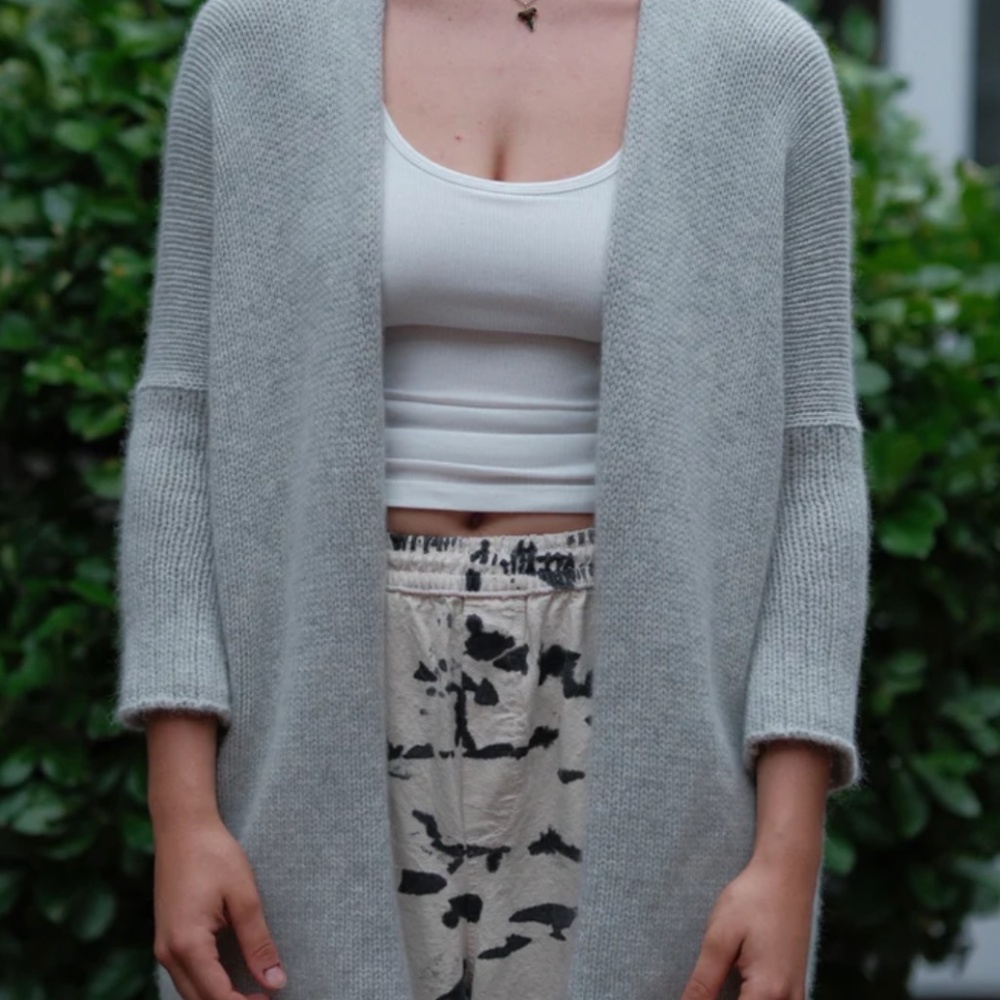 NEW - OOAK Wool & Silk Draped Cardigan